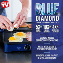 
                        
                          गैलरी व्यूवर में इमेज लोड करें, Blue Diamond Cookware Sizzle Griddle Ceramic Nonstick Electric Griddle - JOY2ESpree
                        
                      