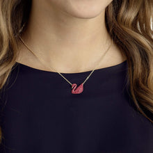 
                        
                          Load image into Gallery viewer, SWAROVSKI Women's Iconic Swan Jewelry Collection, Rose Gold Tone Finish, Red Crystals - JOY2ESpree
                        
                      