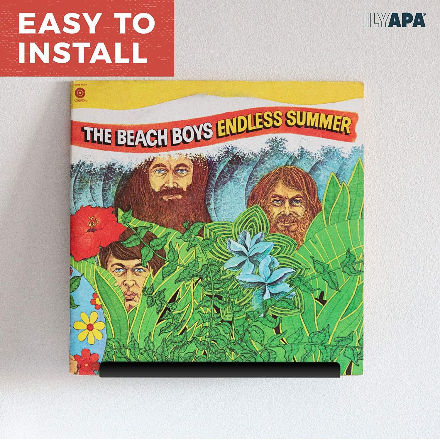 Ilyapa Acrylic Vinyl Record Shelf Wall Mount, 8 Pack - Clear Record Album Holder Display Your LP - JOY2ESpree