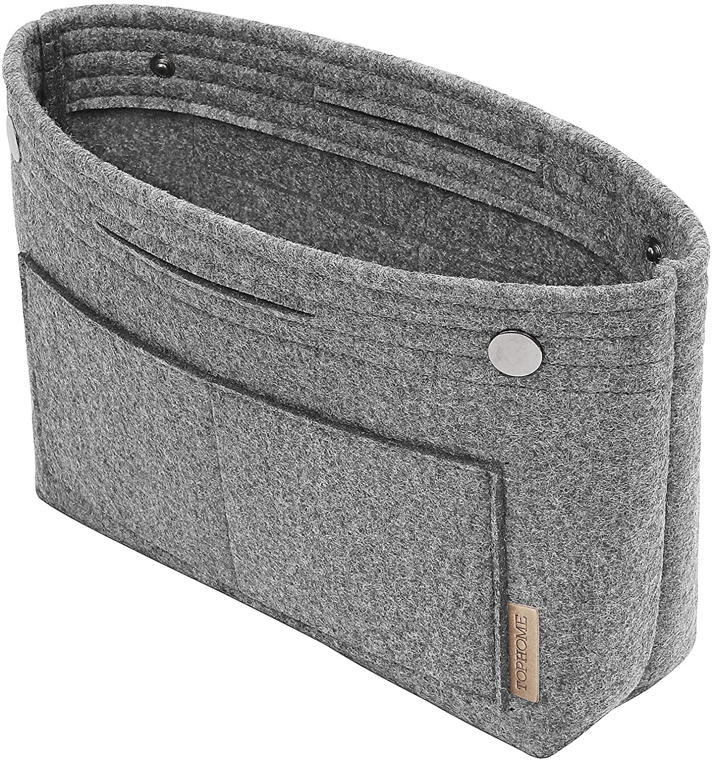 TOPHOME Insert Handbag Organizer Bag in Bag Cosmetic Storage Makeup Bag Organizers Felt Container Organizer Storage Organizing Home Girl Handbag Grey