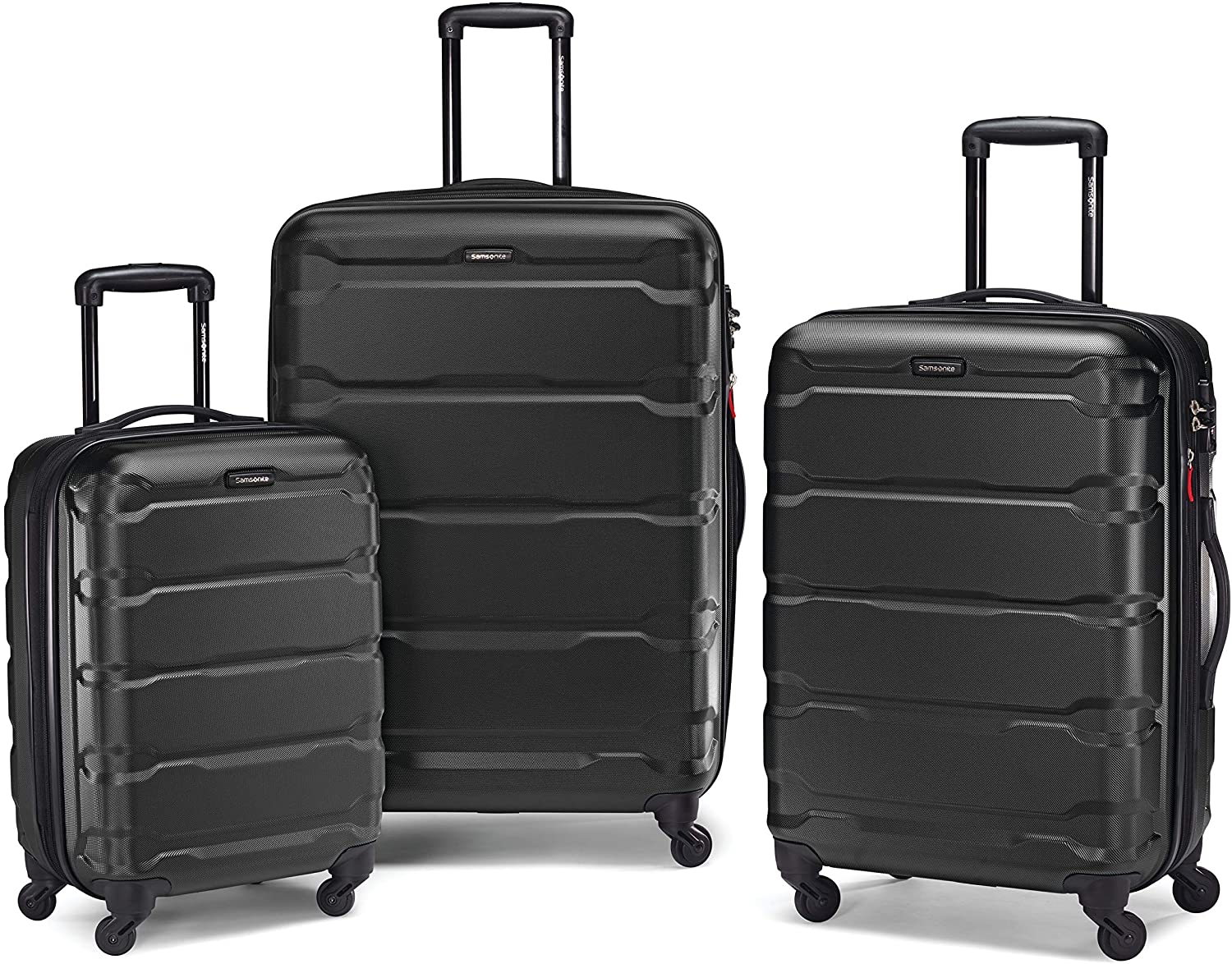 Samsonite Omni PC Hardside Expandable Luggage with Spinner Wheels, Black, Carry-On 20-Inch