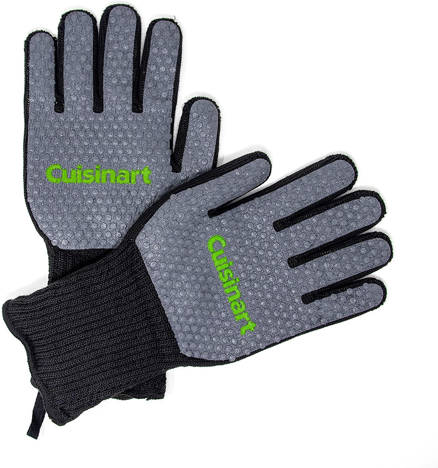 Cuisinart CGM-520 Heat Resistant Silicone Gloves, Black (2-Pack) - JOY2ESpree