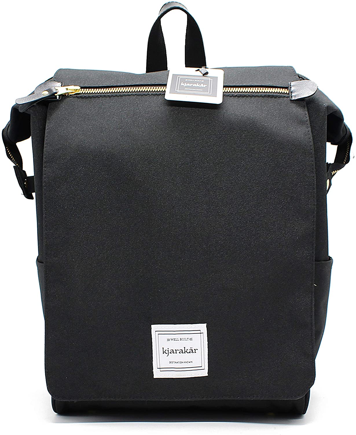 KJARAKÄR Backpack | Classic & Premium Styles | Metal Zippers | Leather Accessories | Gym, Work, School, Diaper Bag
