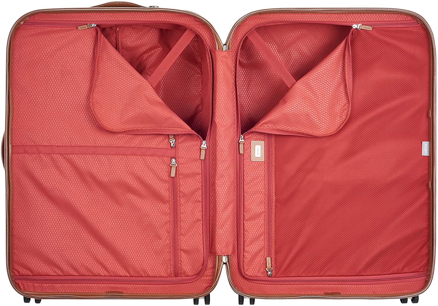 DELSEY Paris Chatelet Hardside Luggage with Spinner Wheels, Chocolate Brown, Checked-Large 28 Inch, with Brake