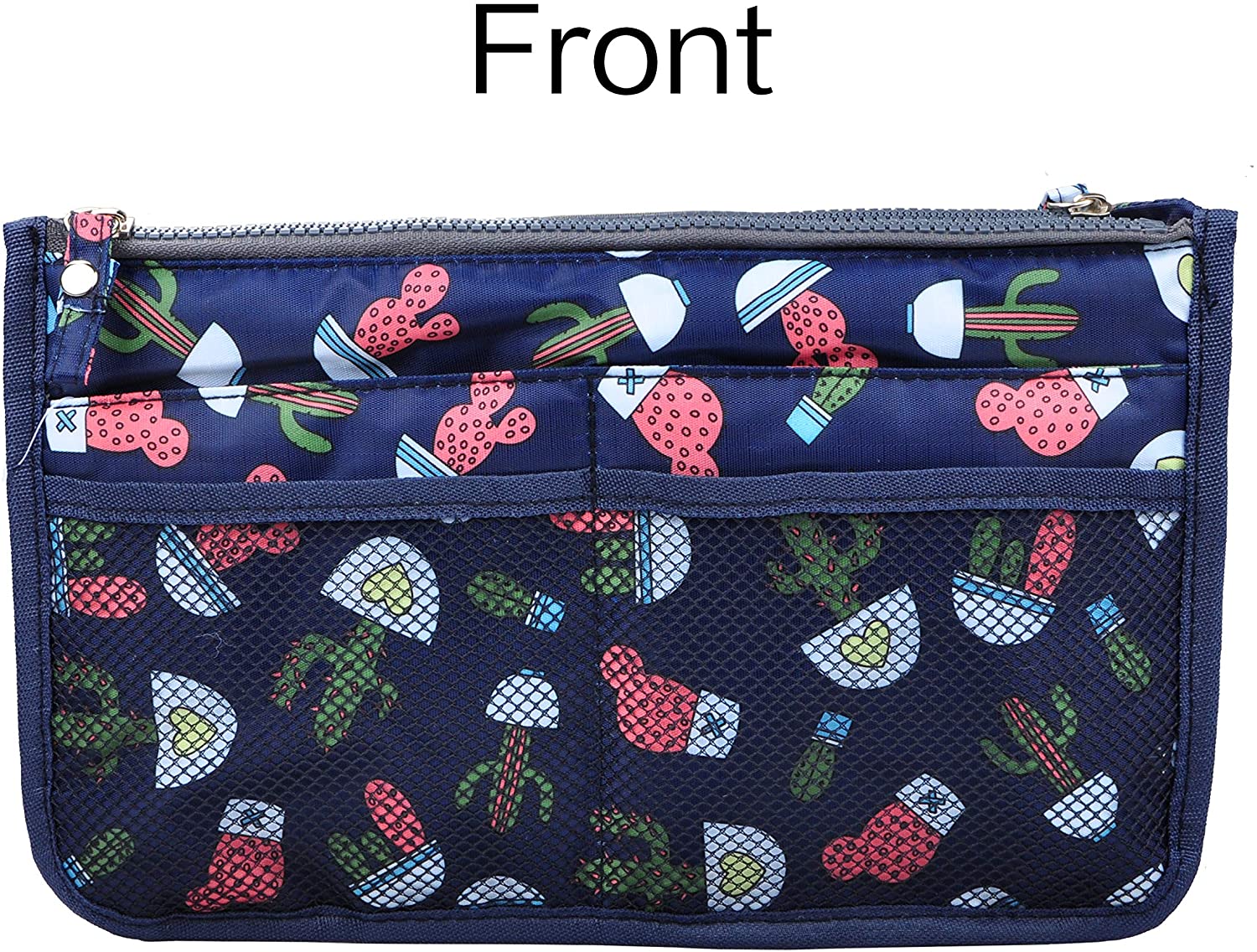 Vercord Updated Purse Handbag Organizer Insert Liner Bag in Bag 13 Pockets Purple Small