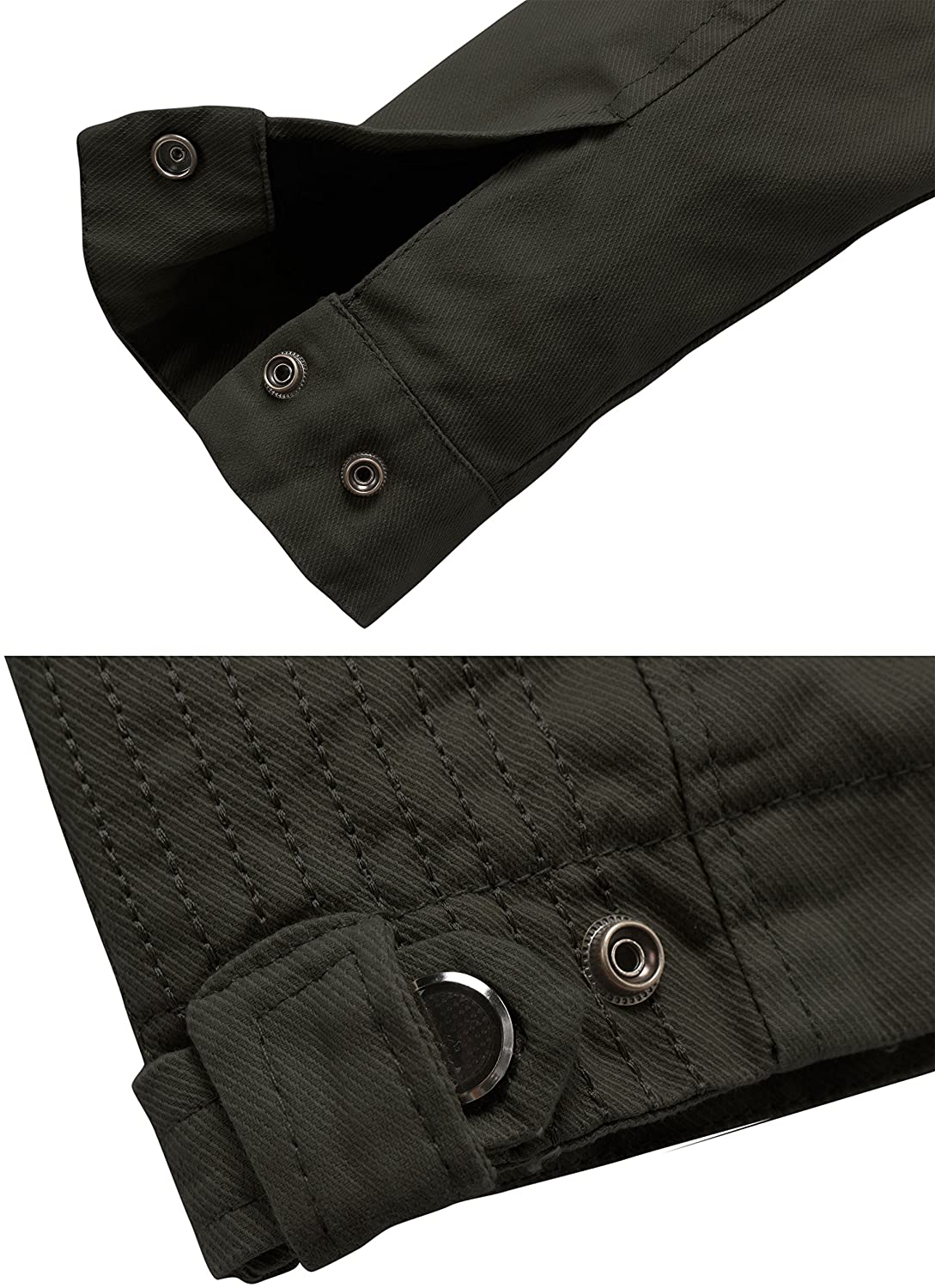 Wantdo Men's Cotton Stand Collar Lightweight Front Zip Jacket