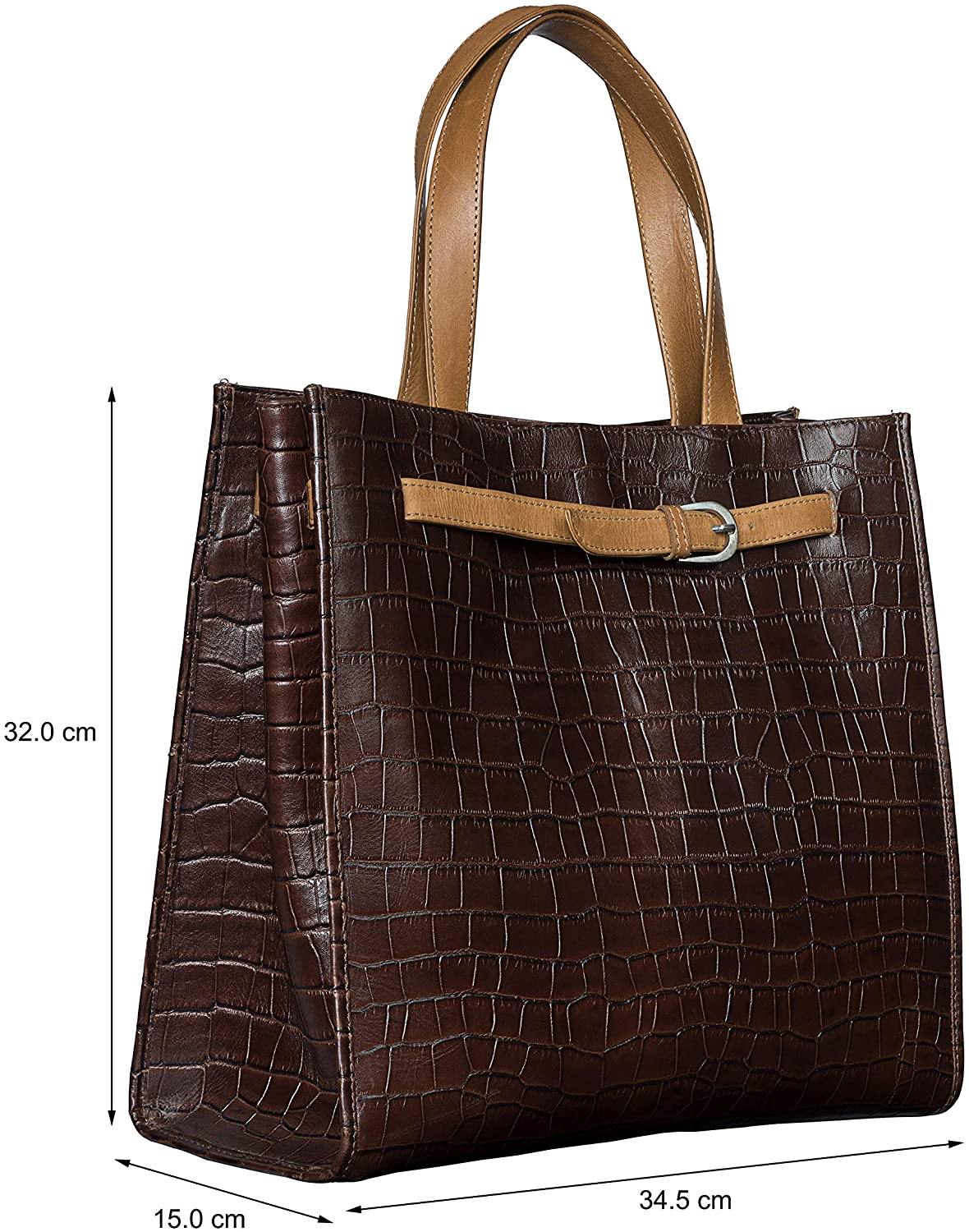 Antonio Valeria Emma Croco Print Leather Tote Bag For Women - JOY2ESpree