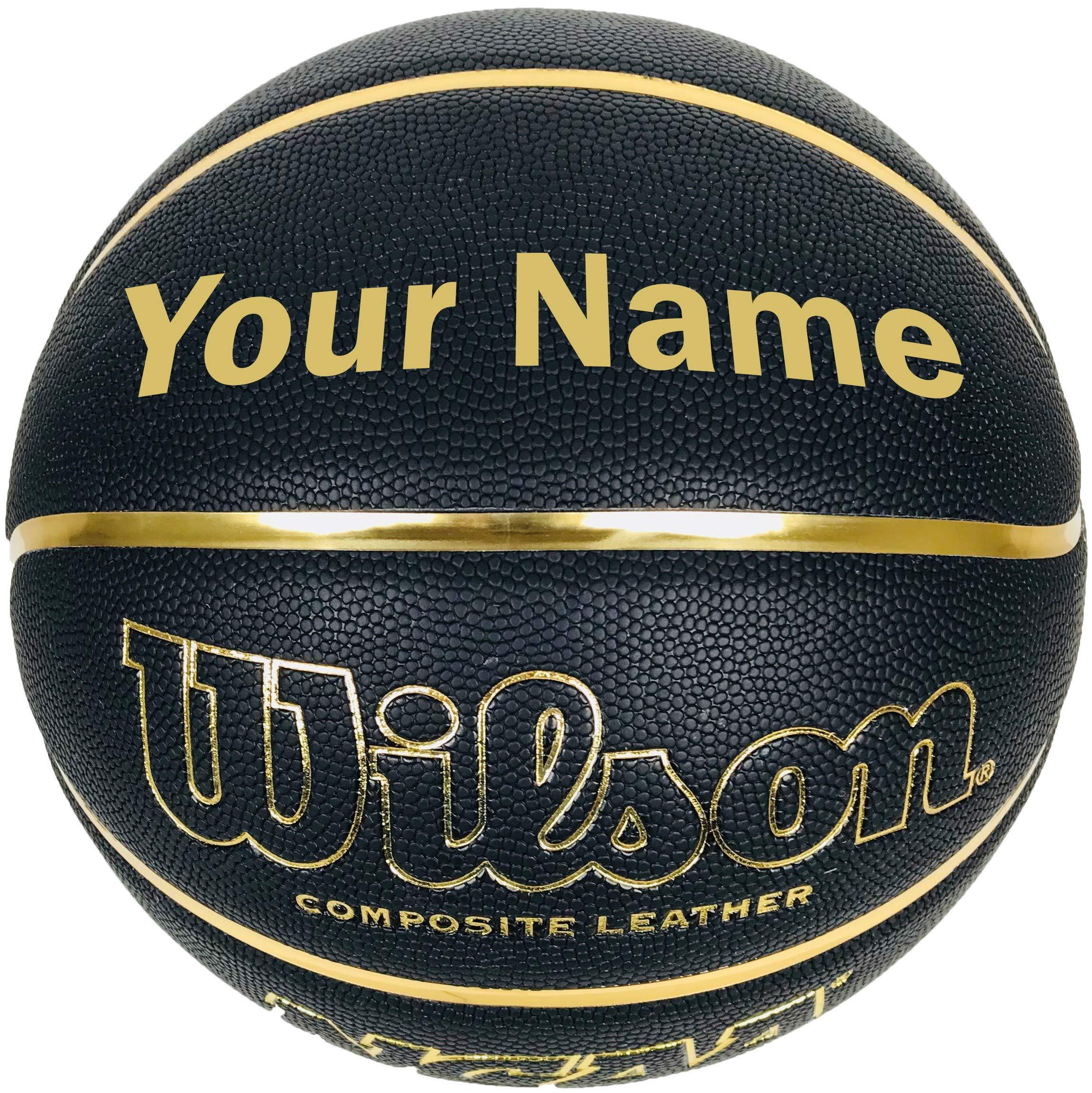 Customized Personalized Wilson NCAA Black and Gold Basketball Official Size 29.5" - JOY2ESpree