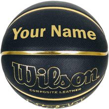 
                        
                          Load image into Gallery viewer, Customized Personalized Wilson NCAA Black and Gold Basketball Official Size 29.5" - JOY2ESpree
                        
                      