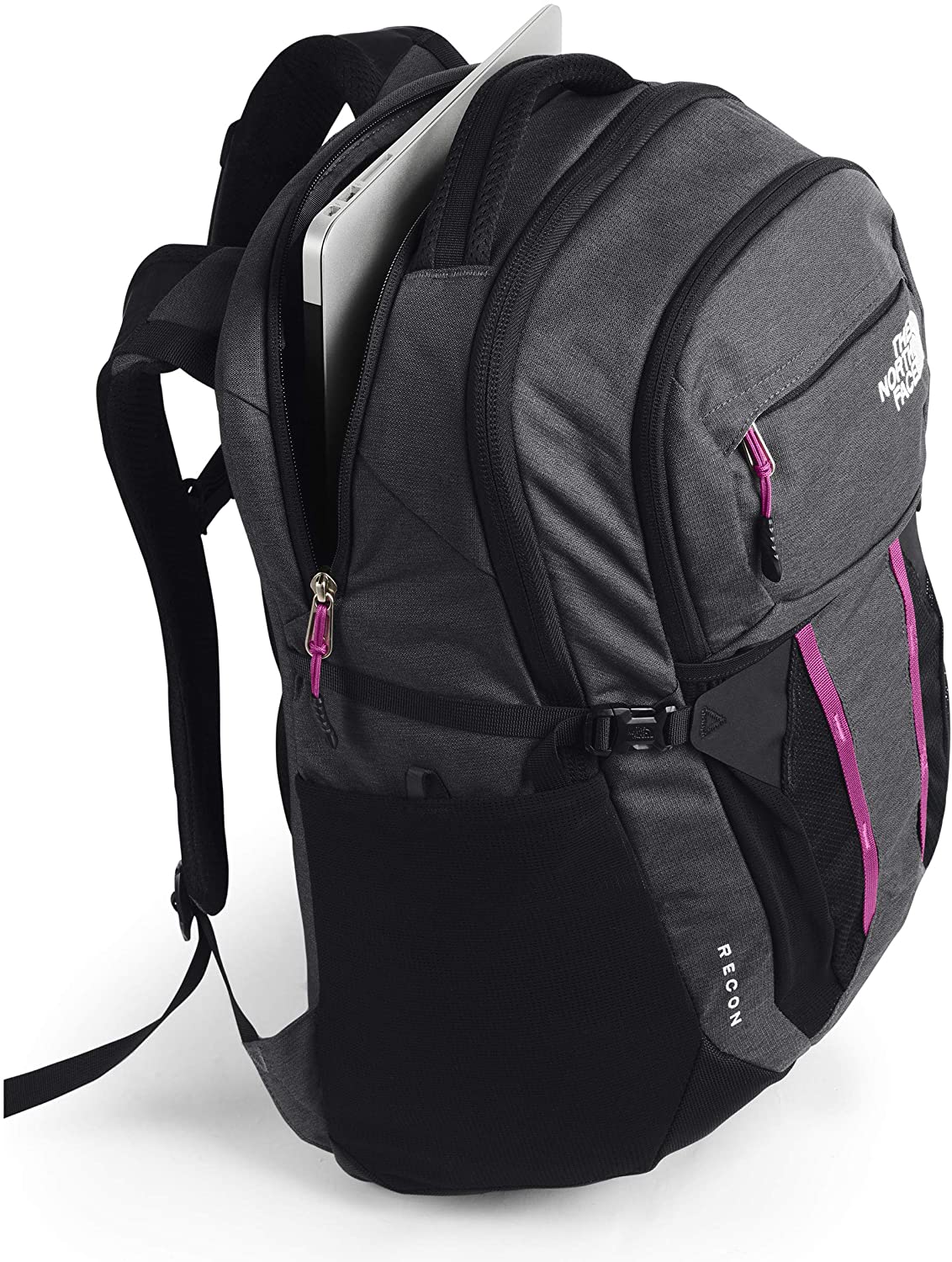 The North Face Women's Recon Backpack, TNF Black Heather/Silver Reflective, One Size