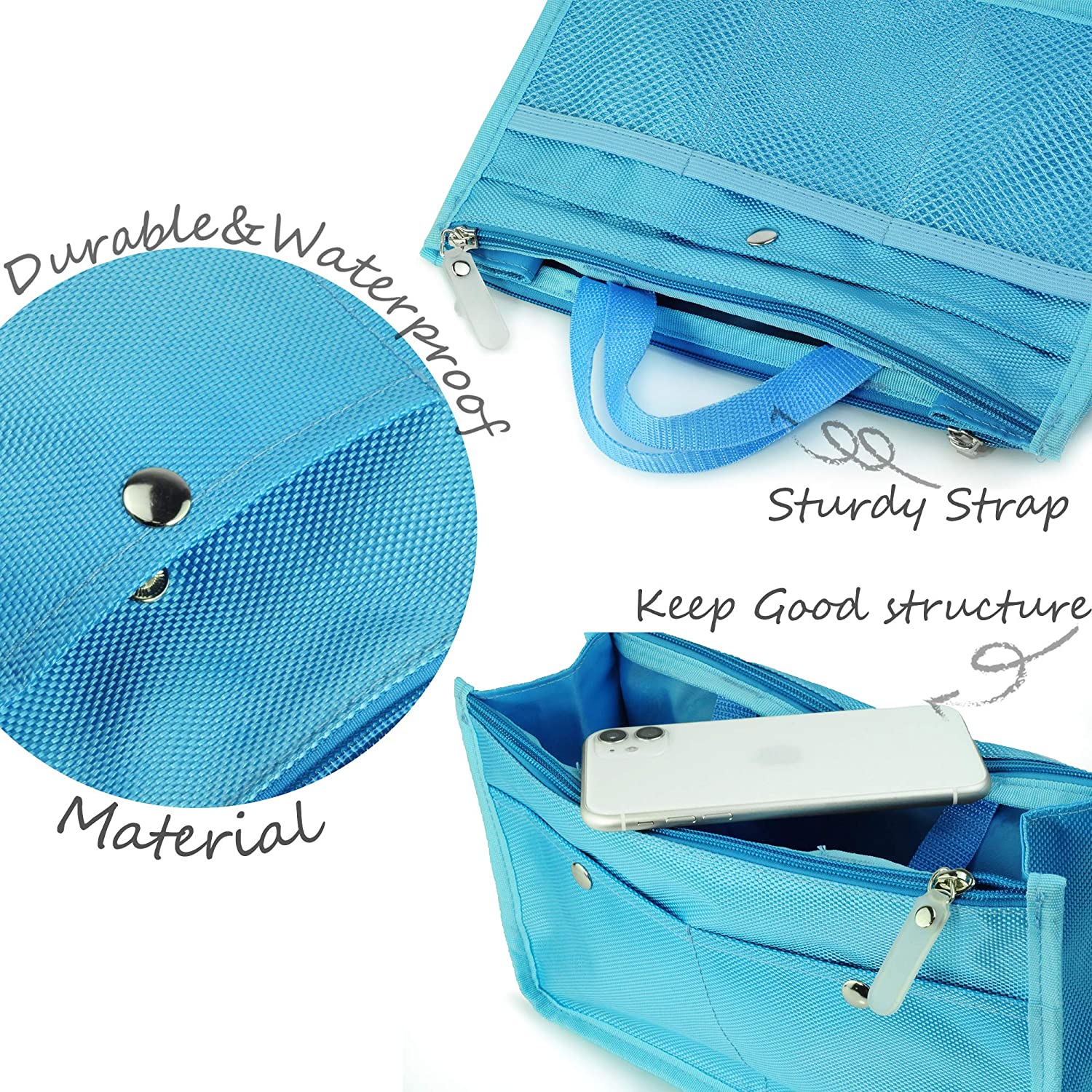 Hoxis Purse Organizer Insert Handbag Organzier Bag in Bag