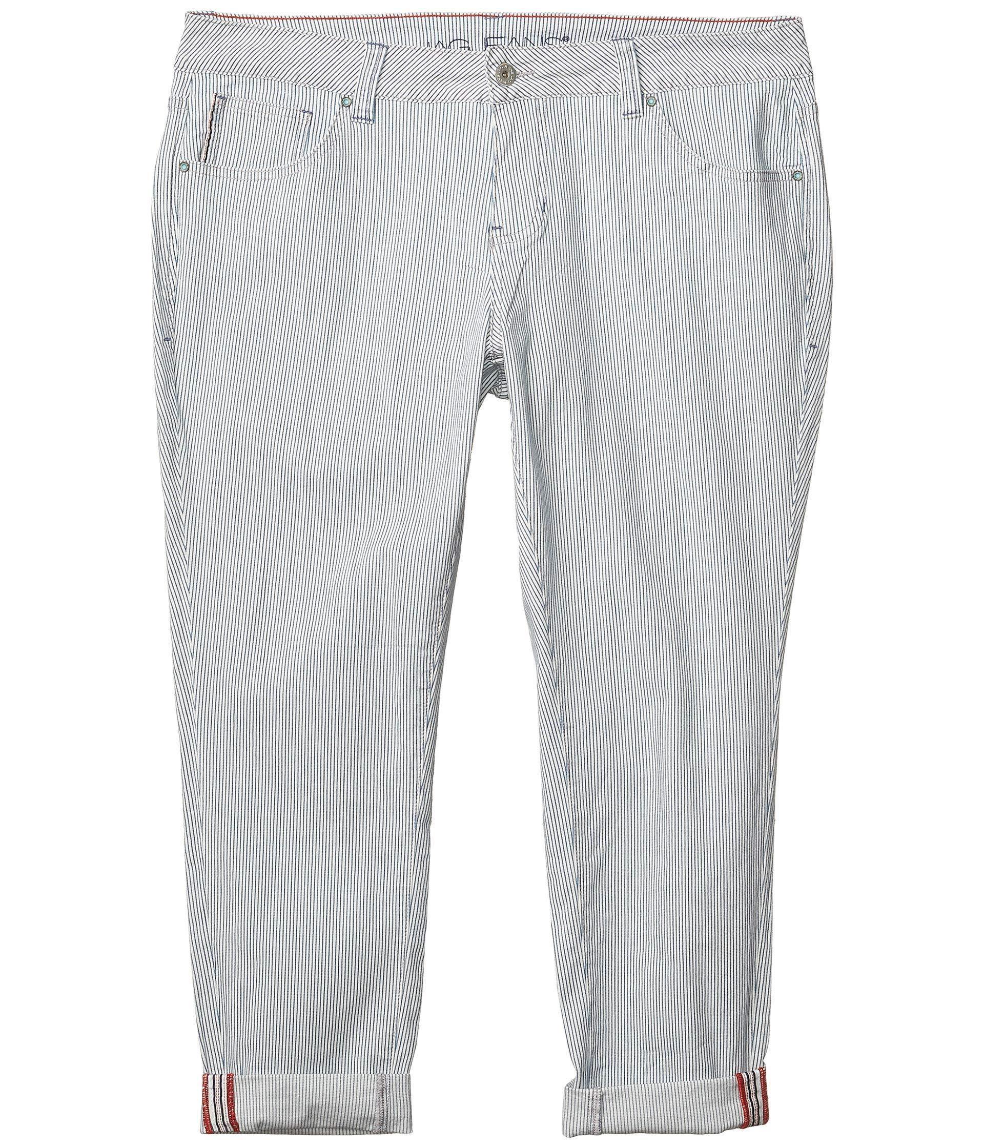 Jag Jeans Plus Size Plus Size Carter Girlfriend Jeans in Railroad Stripe