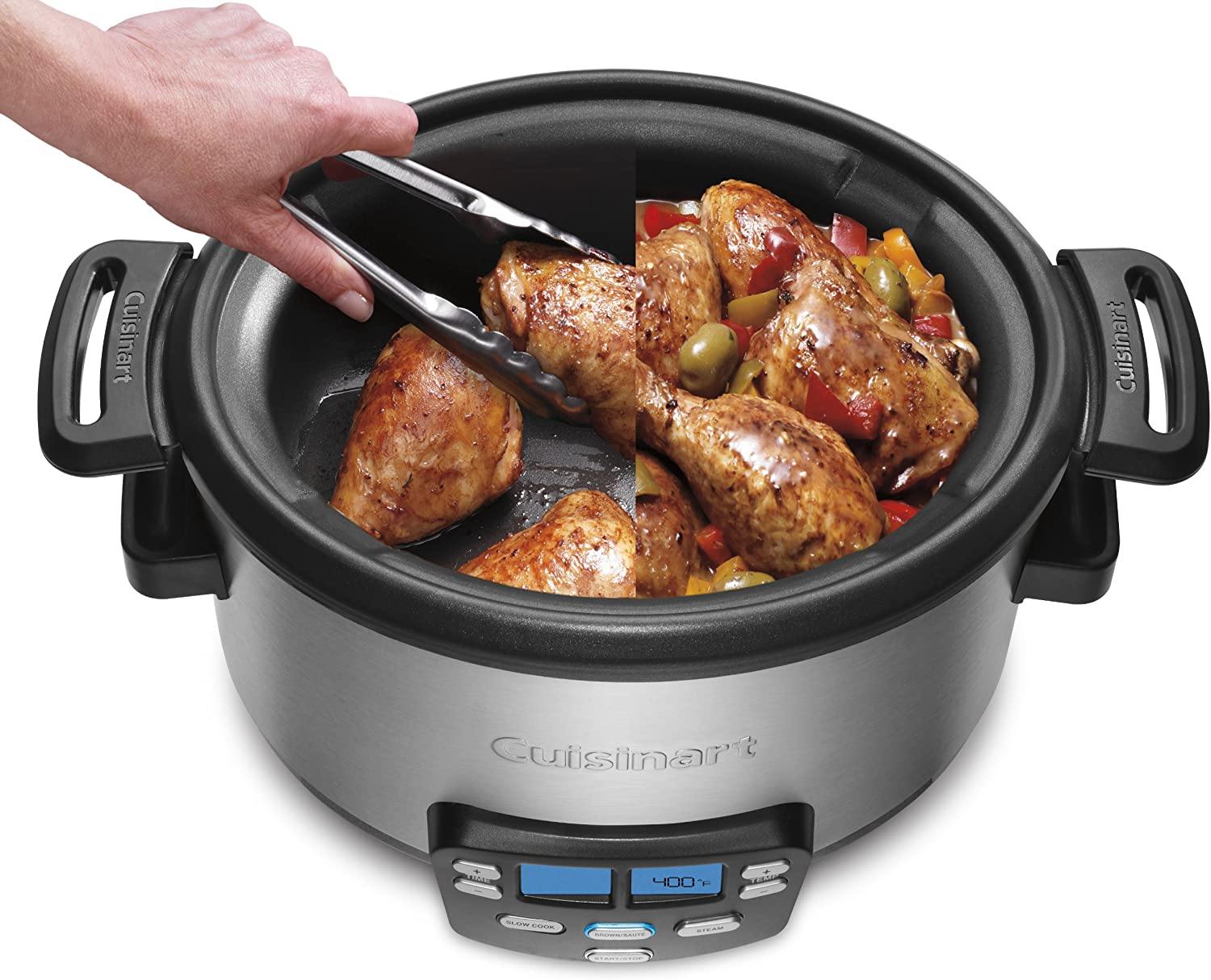 Cuisinart MSC-600 3-In-1 Cook Central 6-Quart Multi-Cooker: Slow Cooker, Brown/Saute, Steamer - JOY2ESpree