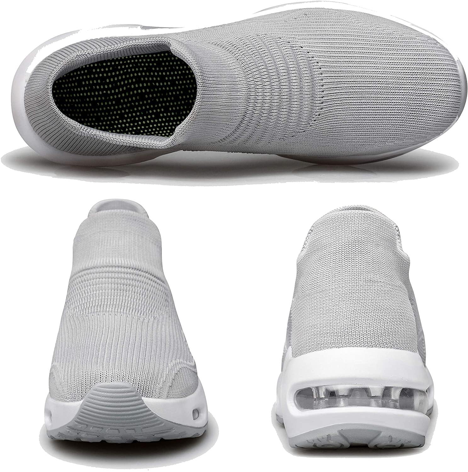 PDBQ Women's Walking Shoes Sock Sneakers Mesh Slip On Air Cushion Nurse Shoes Platform Loafers Breathable Lightweight Comfortable Socks Shoes