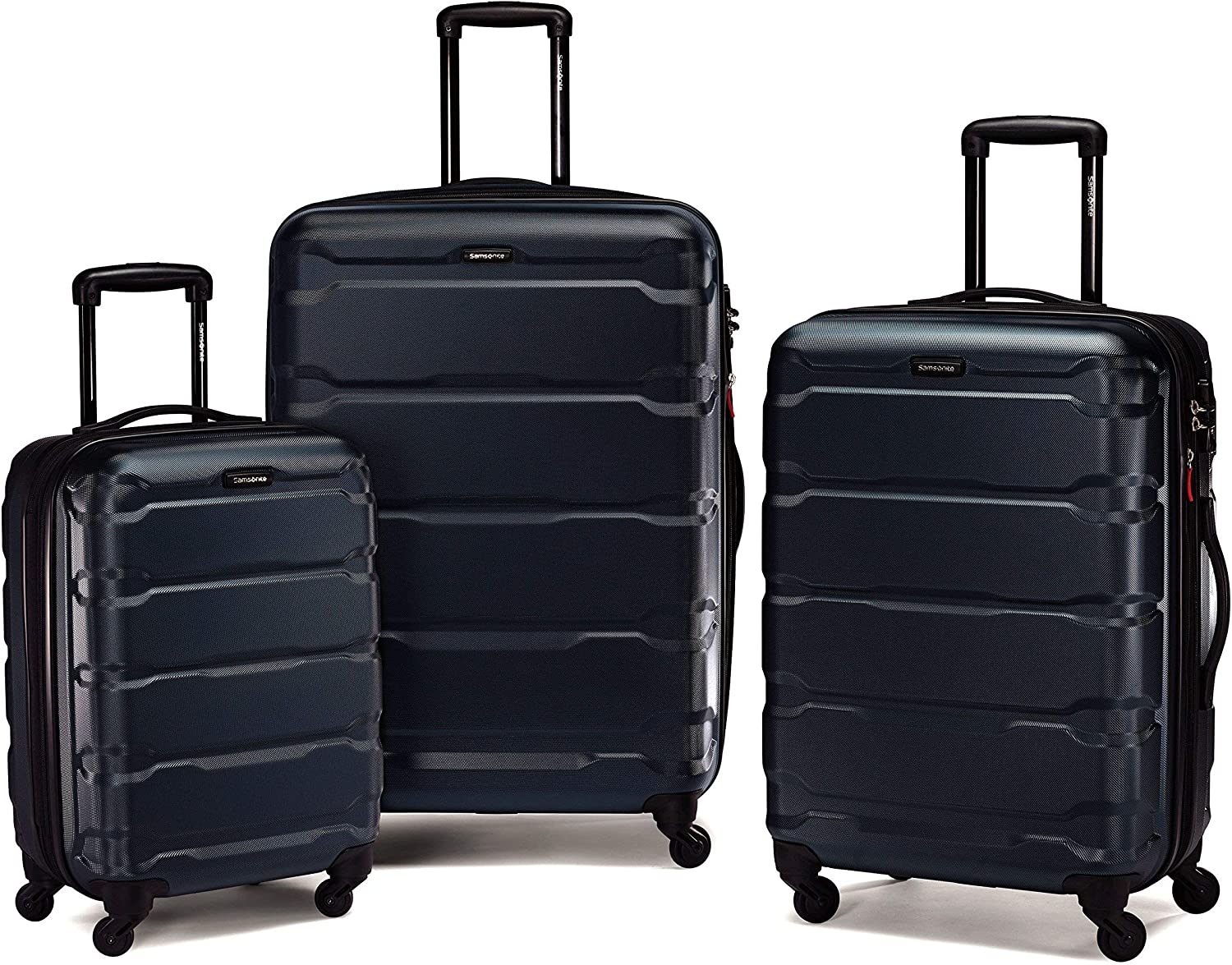 Samsonite Omni PC Hardside Expandable Luggage with Spinner Wheels, Black, Carry-On 20-Inch