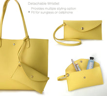 
                        
                          Load image into Gallery viewer, Minimalist Clean Cut Pebbled Faux Leather Tote Womens Shoulder Handbag
                        
                      