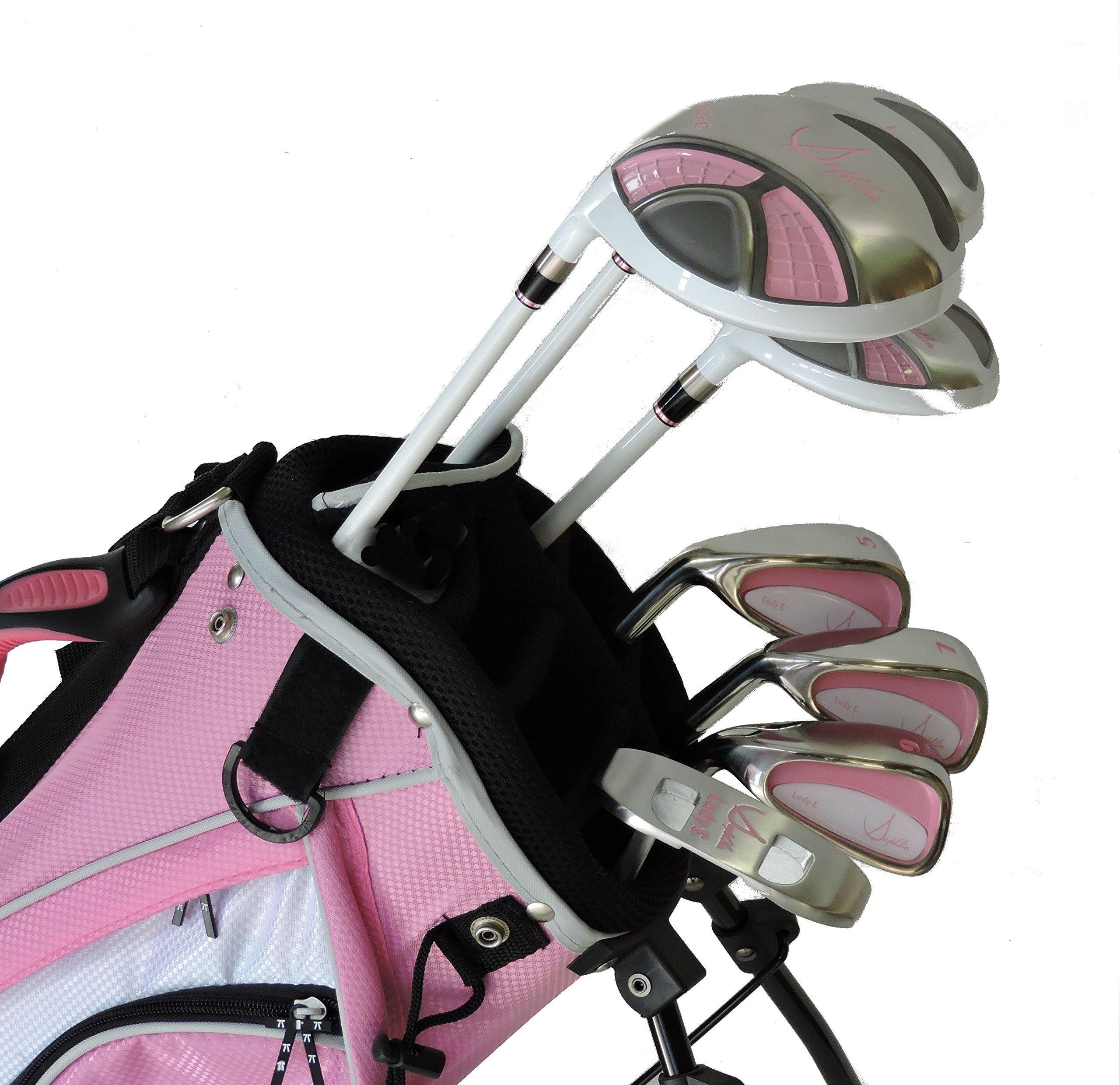Sephlin - Lady E Pink Left Hand 7 Pieces Golf Clubs Set & Golf Bag Age 3-6 - JOY2ESpree