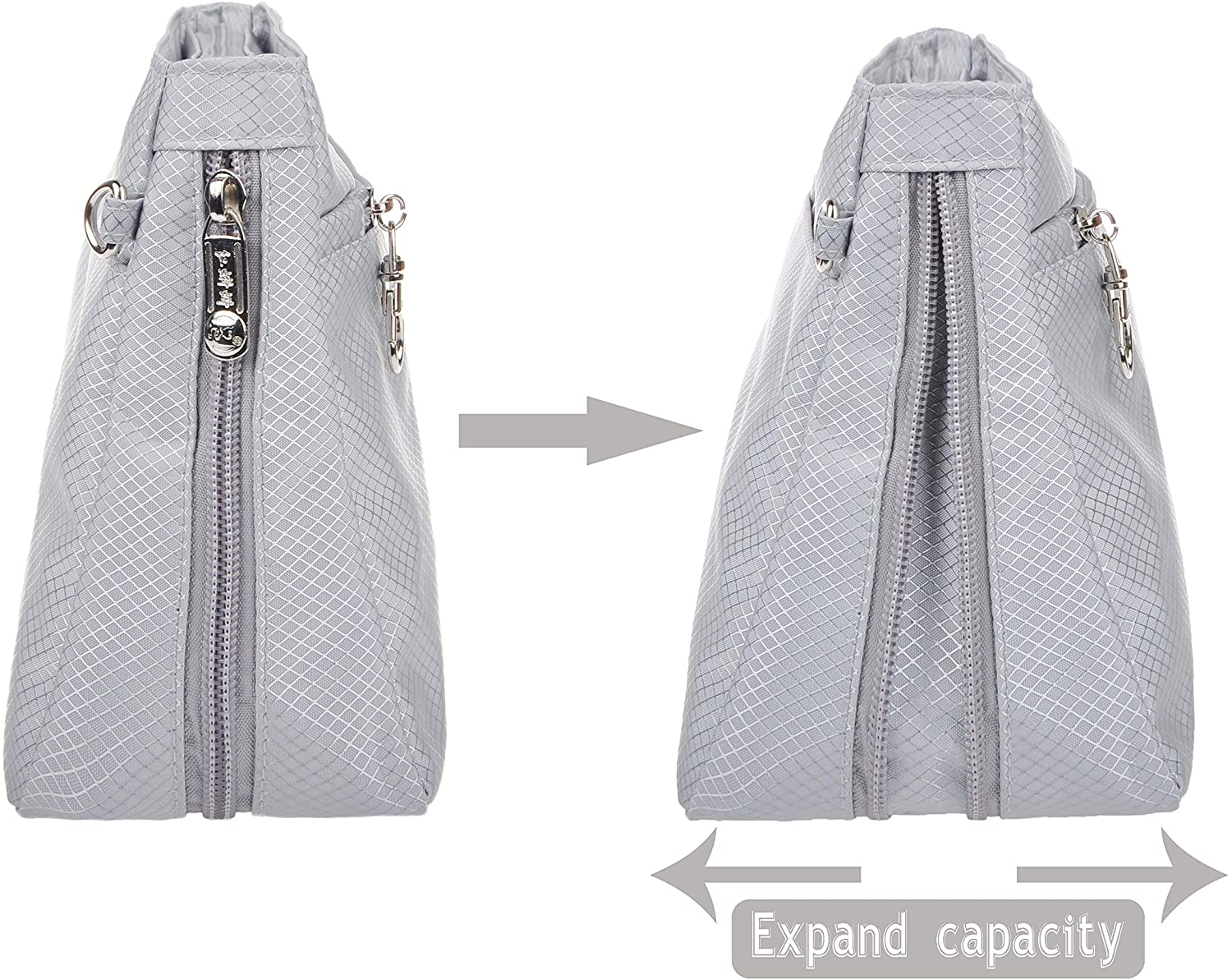 Vercord Expandable Nylon Handbag Purse Organizer Insert Liner Shaper Bag