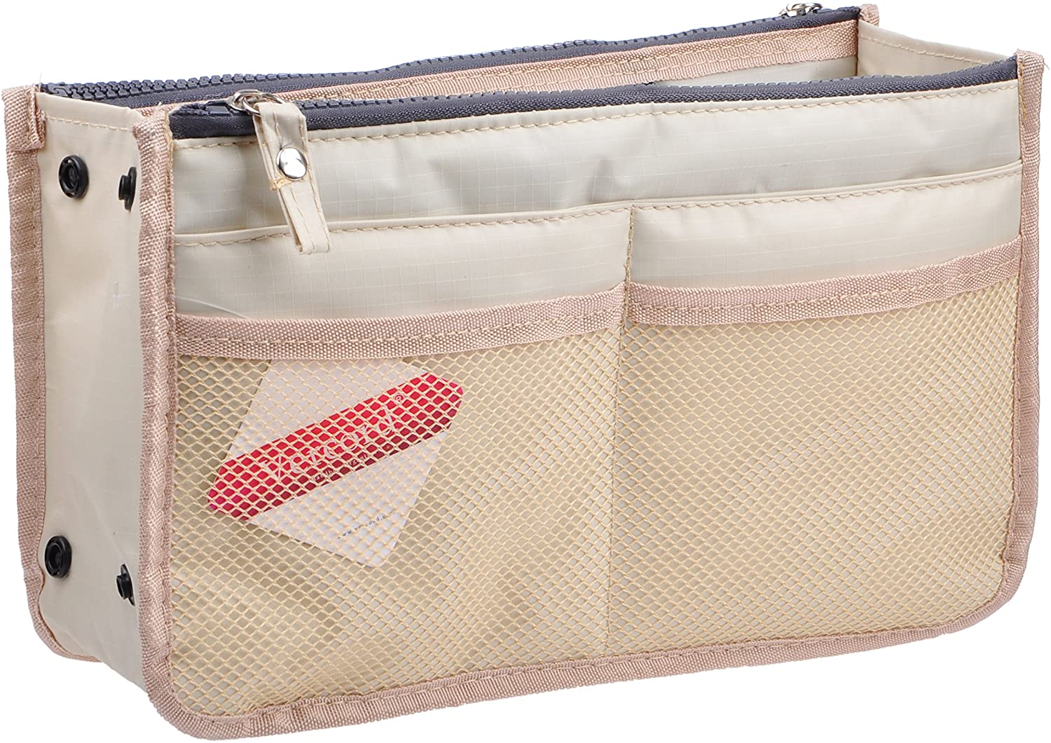 Vercord Updated Purse Handbag Organizer Insert Liner Bag in Bag 13 Pockets Purple Small