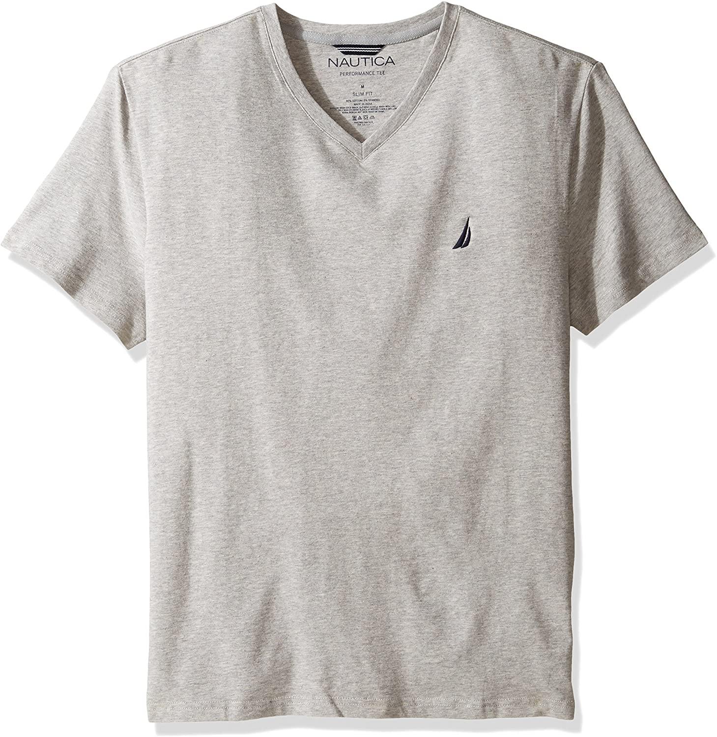 Nautica Men's Short Sleeve Solid Slim Fit V-Neck T-Shirt - JOY2ESpree