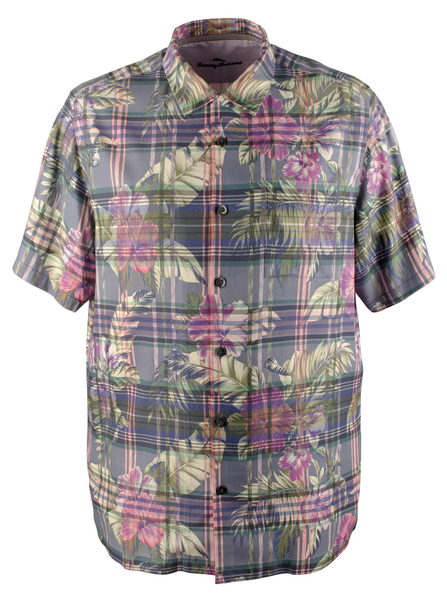 Tommy Bahama Huladays Plaid Silk Camp Shirt