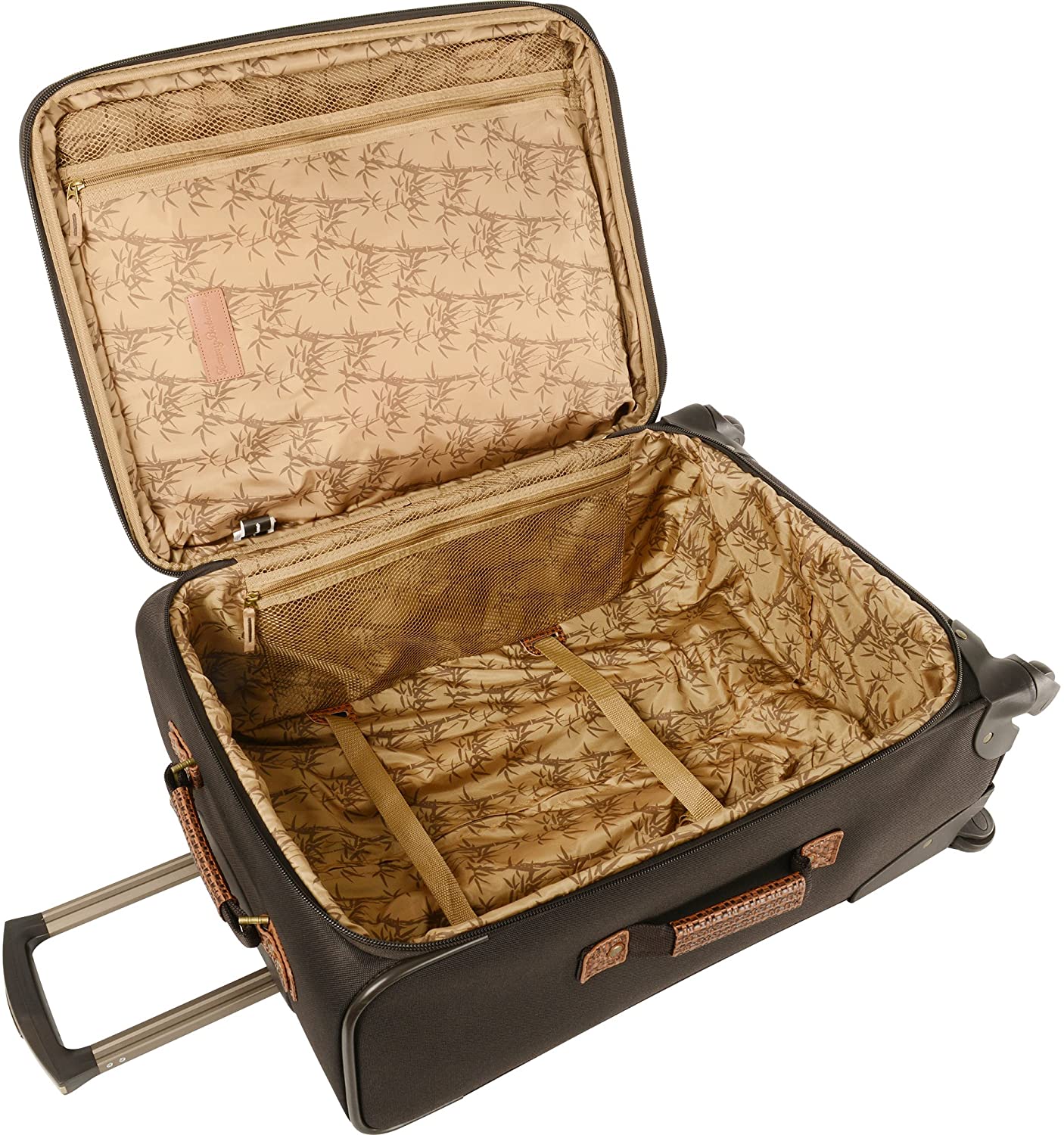 Tommy Bahama Lightweight Spinner Luggage - Expandable Suitcases for Men and Travel with Rolling Wheels, Dark Brown, 28 Inches