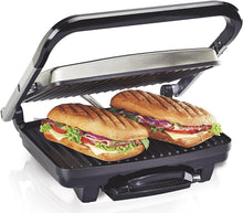 
                        
                          गैलरी व्यूवर में इमेज लोड करें, Hamilton Beach Panini Press, Sandwich Maker &amp; Electric Indoor Grill, Upright Storage, Nonstick Easy Clean Grids, Stainless Steel (25410) - JOY2ESpree
                        
                      