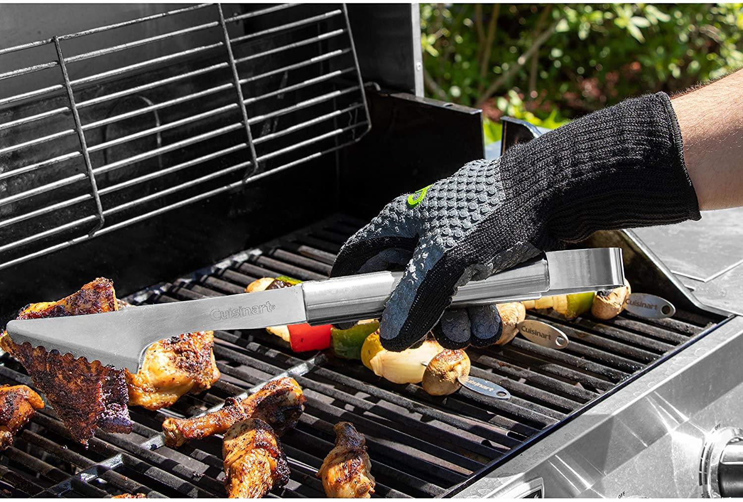 Cuisinart CGM-520 Heat Resistant Silicone Gloves, Black (2-Pack) - JOY2ESpree