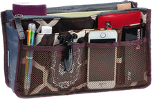 
                        
                          Load image into Gallery viewer, Vercord Purse Organizer Insert for Handbags Bag Organizers Inside Tote Pocketbook Women Nurse Nylon 13 Pockets Black Medium
                        
                      
