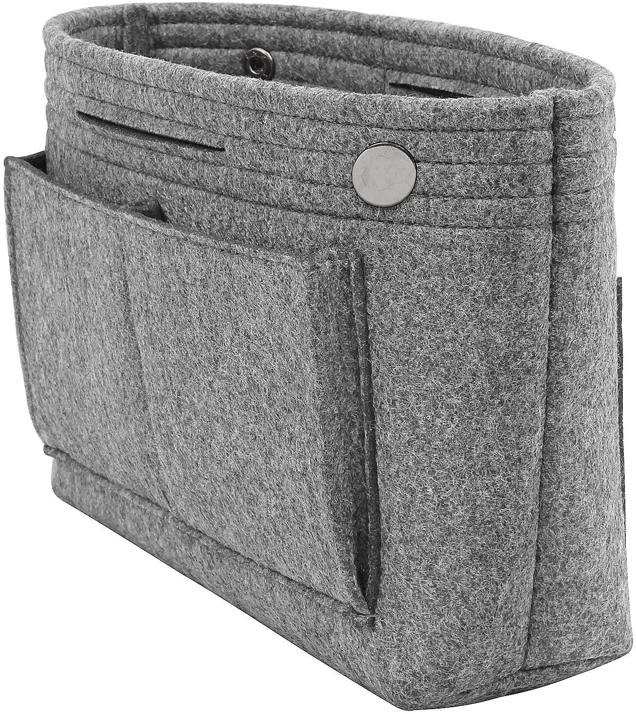 TOPHOME Insert Handbag Organizer Bag in Bag Cosmetic Storage Makeup Bag Organizers Felt Container Organizer Storage Organizing Home Girl Handbag Grey