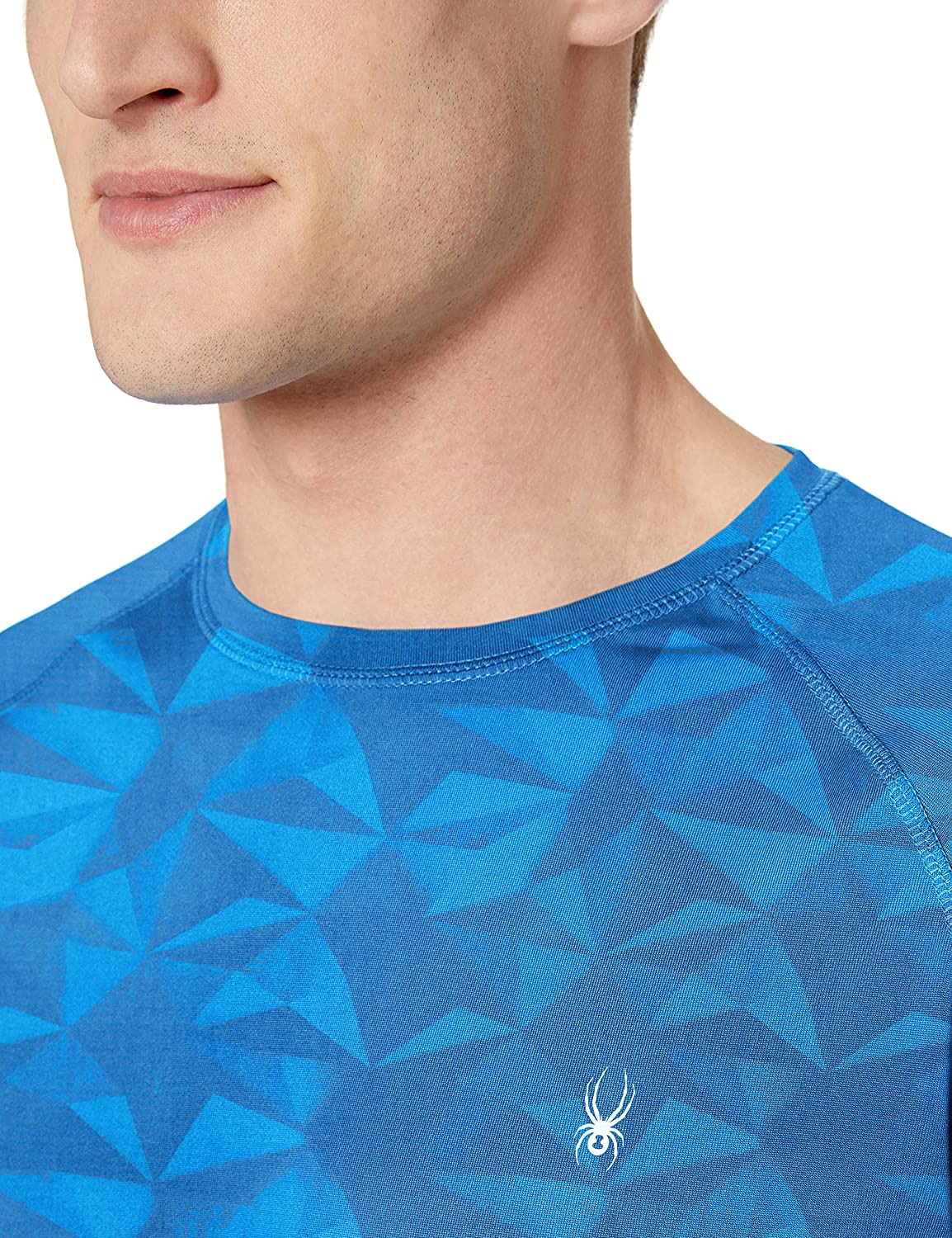 Spyder Men's Hydro Stretch Swim T-Shirt - Quick Dry Short Sleeve Rash Guard Tee