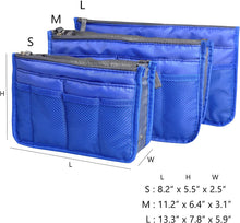 
                        
                          Load image into Gallery viewer, Vercord Purse Organizer Insert for Handbags Bag Organizers Inside Tote Pocketbook Women Nurse Nylon 13 Pockets Black Medium
                        
                      