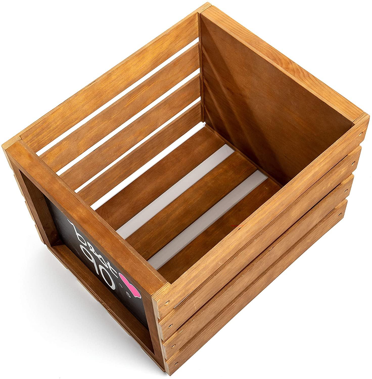 Chalkboard Vinyl Record Storage Crate (Matte Black) - JOY2ESpree