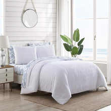
                        
                          Load image into Gallery viewer, Tommy Bahama | Waffle Collection | Comforter Set Cotton Bedding in a Reversible Waffle Weave Texture, King, White,USHSA51166596,3
                        
                      
