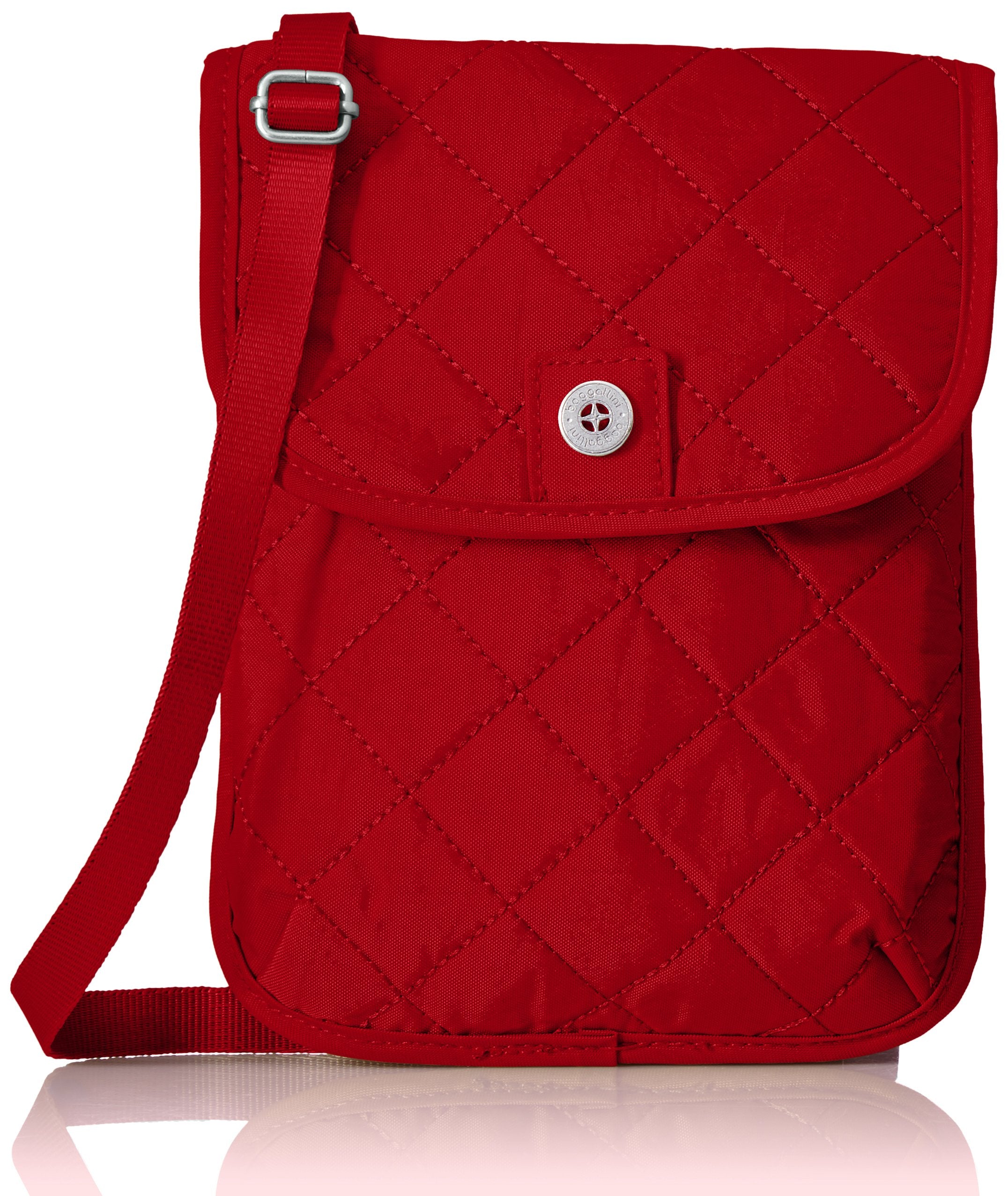 Baggallini Women's RFID Passport Crossbody, red/Navy, One Size