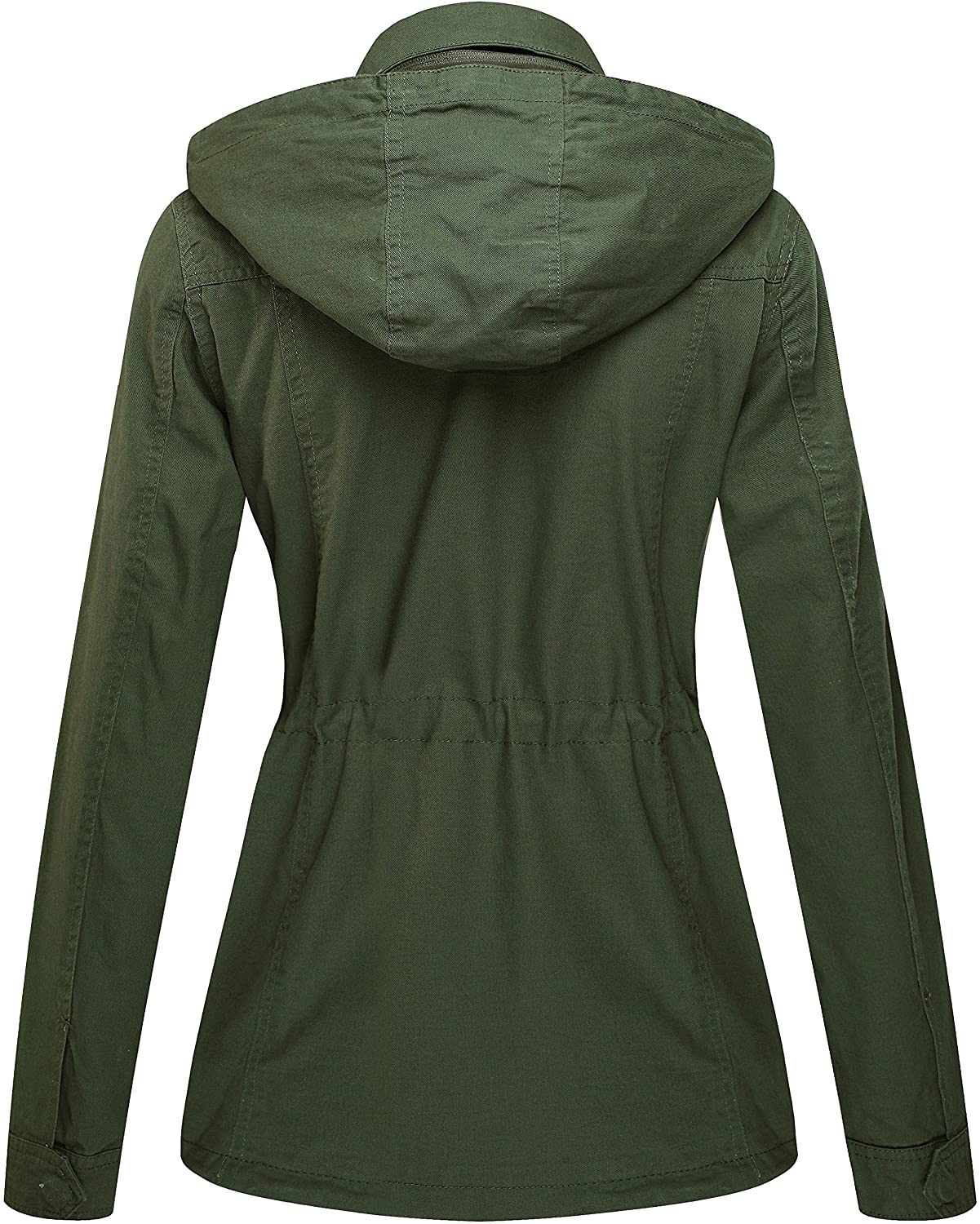 WenVen Women's Military Anorak Jacket Hoodie Lightweight Cotton Casual Coat - JOY2ESpree