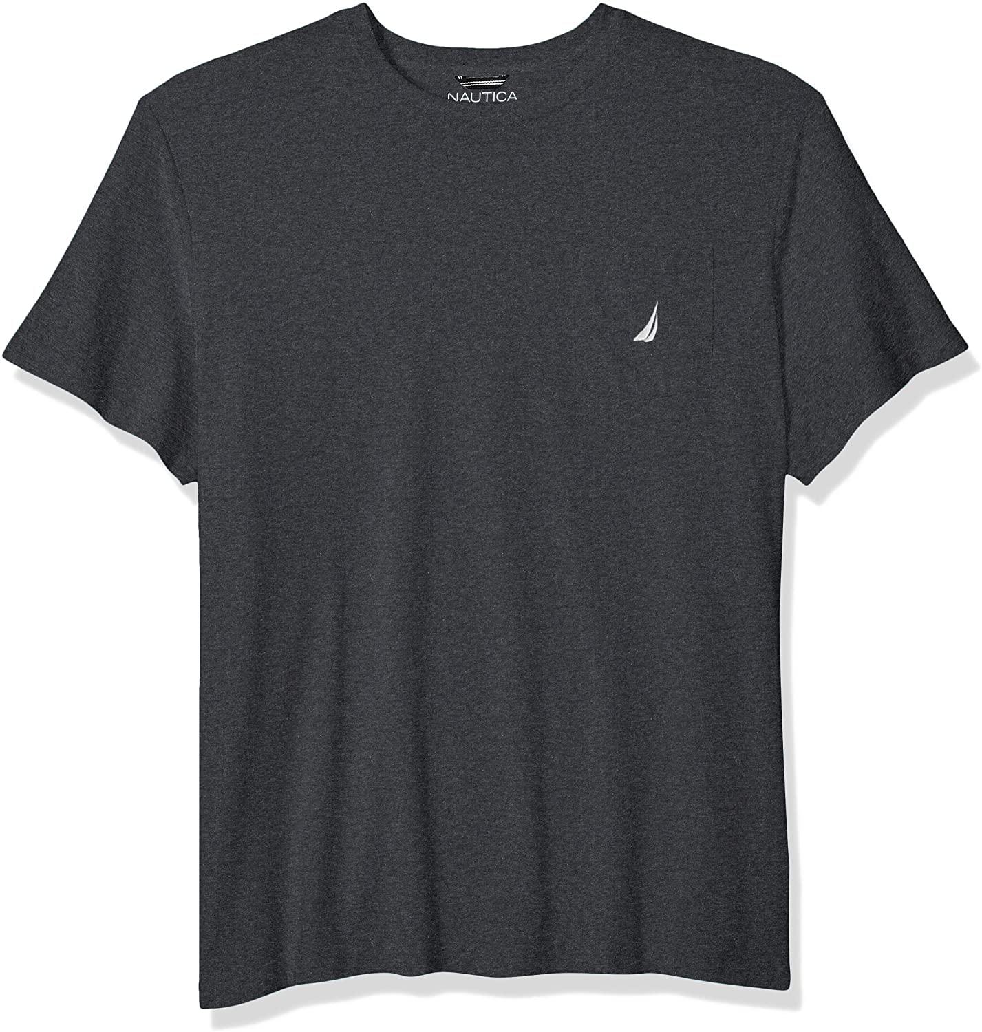 Nautica Men's Solid Crew Neck Short-Sleeve Pocket T-Shirt - JOY2ESpree
