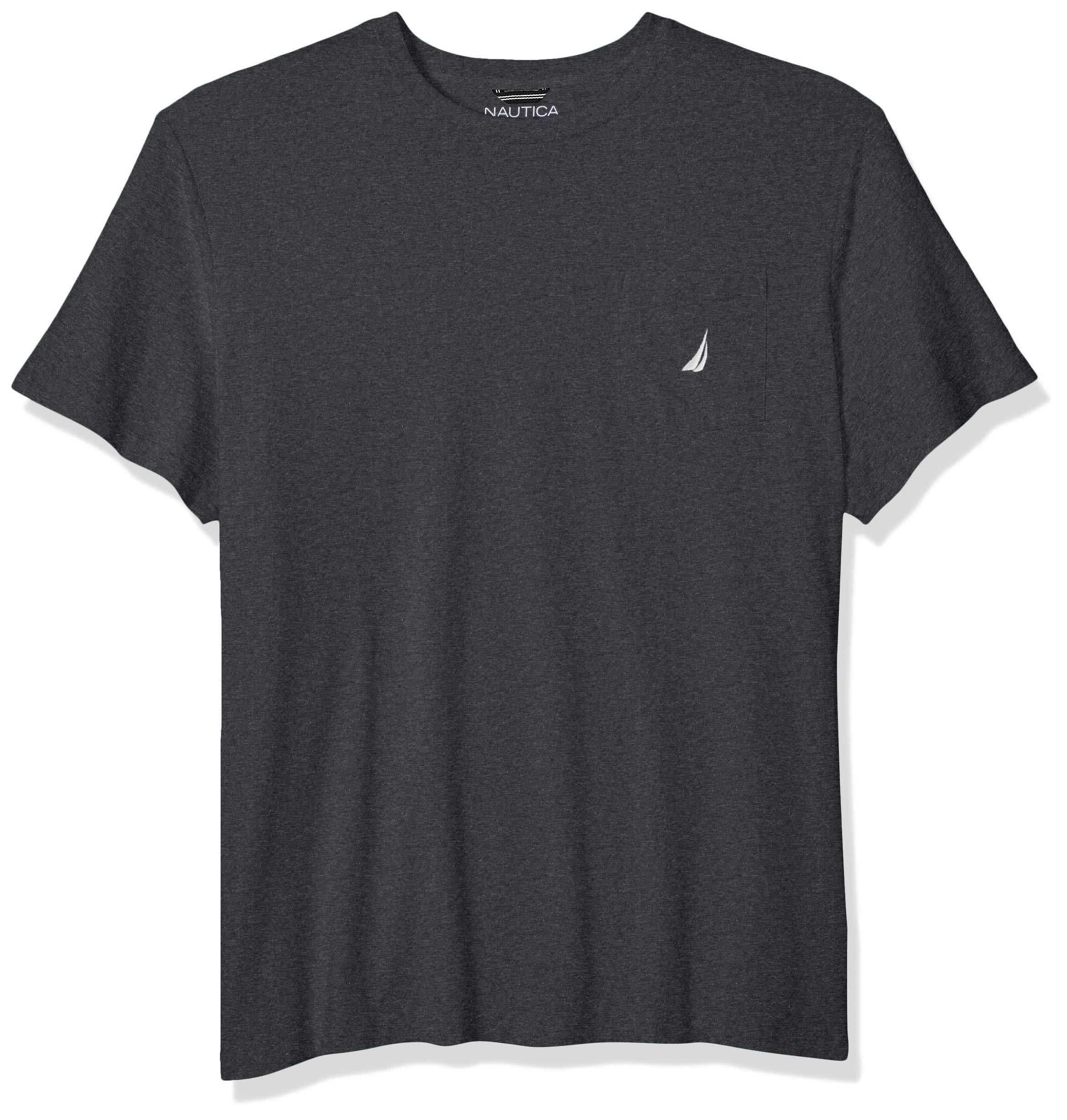 Nautica Men's Solid Crew Neck Short-Sleeve Pocket T-Shirt - JOY2ESpree
