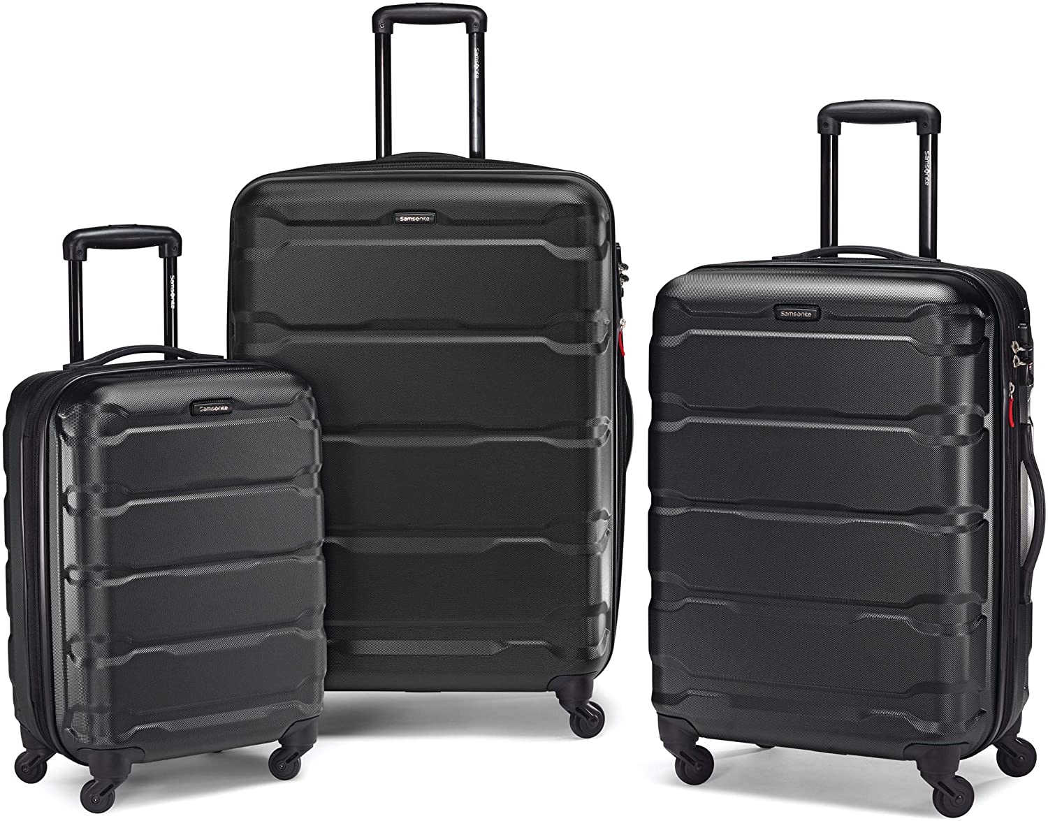 Samsonite Omni PC Hardside Expandable Luggage with Spinner Wheels, Black, Carry-On 20-Inch