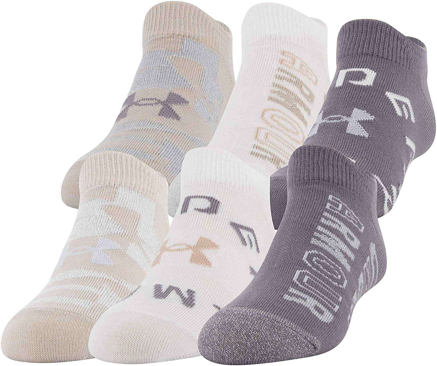 Under Armour Youth Essential 2.0 No Show Socks, 6-Pairs
