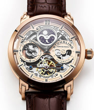 
                        
                          Muat gambar ke penampil Galeri, Stührling Original Mens Watch Stainless Steel Automatic, Skeleton Dial, Dual Time, AM/PM Sun Moon,Genuine Leather Strap 371 Watches for Men Series
                        
                      