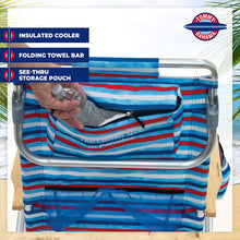 
                        
                          Load image into Gallery viewer, Tommy Bahama 5-Position Classic Lay Flat Folding Backpack Beach Chair
                        
                      
