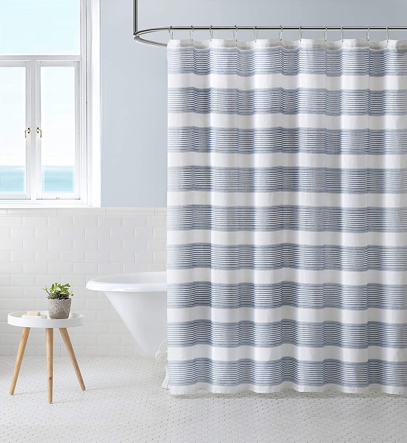 Tommy Bahama | Coastal Stripe Collection Shower Curtain, 72" x 72", Tidal Beige