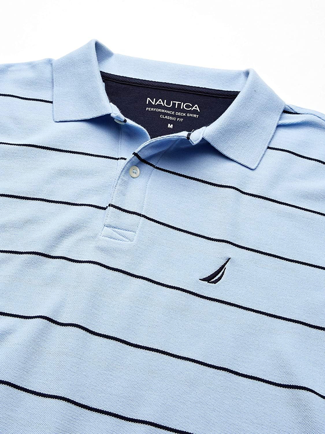 Nautica Men's Classic Short Sleeve Striped Polo T-Shirt - JOY2ESpree