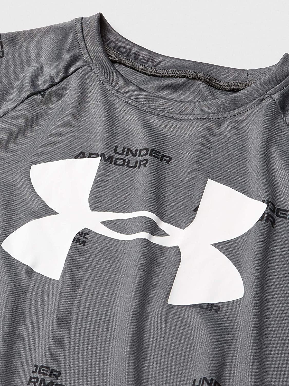 Under Armour Boys' Tech Big Logo Printed Short Sleeve Gym T-Shirt