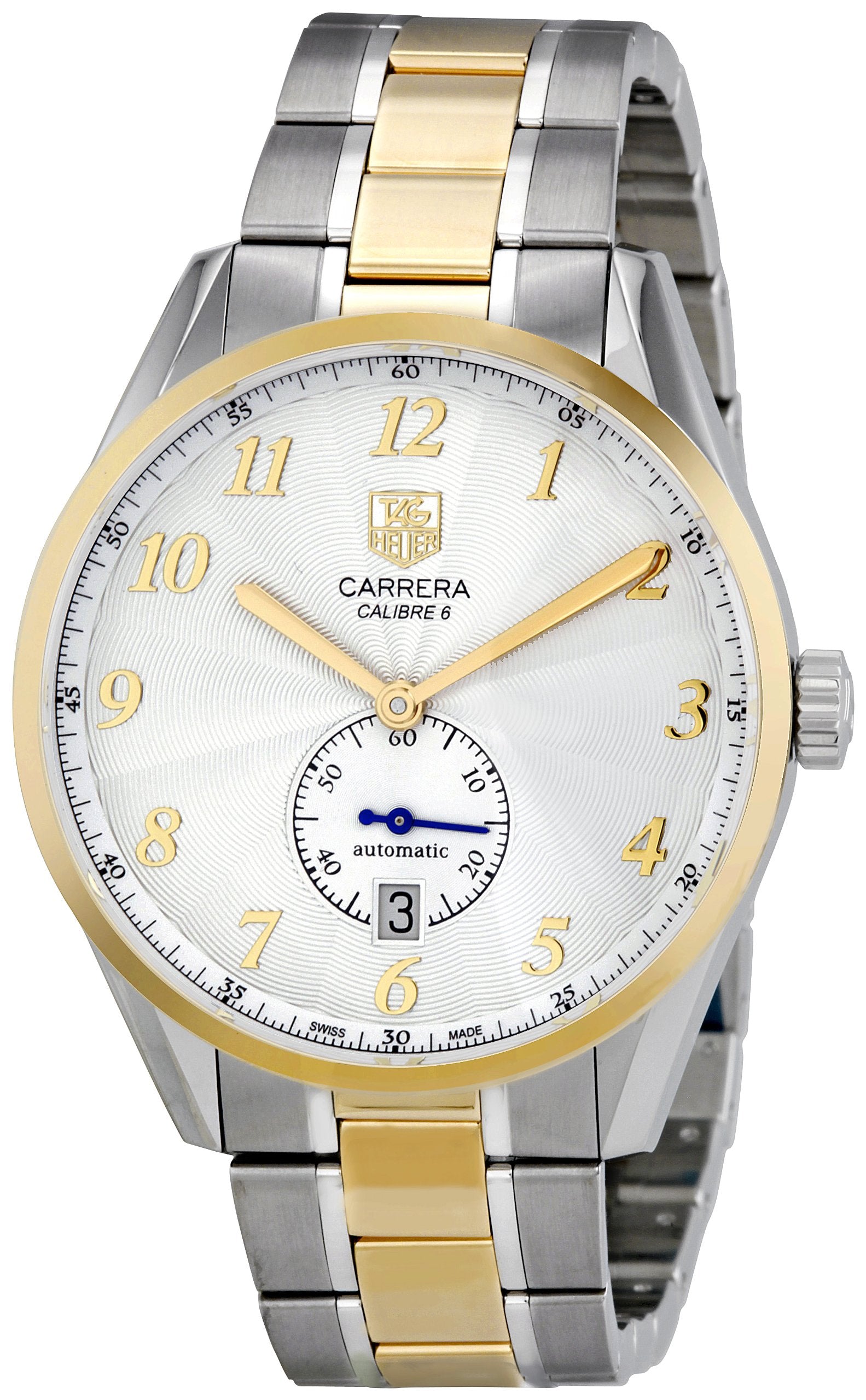 Tag Heuer Men's WAS2150.BD0733 Carrera Heritage Silver Dial Dress Watch