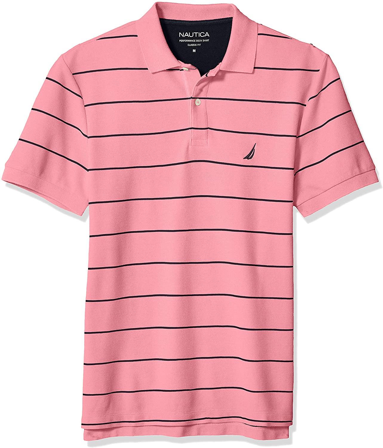 Nautica Men's Classic Short Sleeve Striped Polo T-Shirt - JOY2ESpree