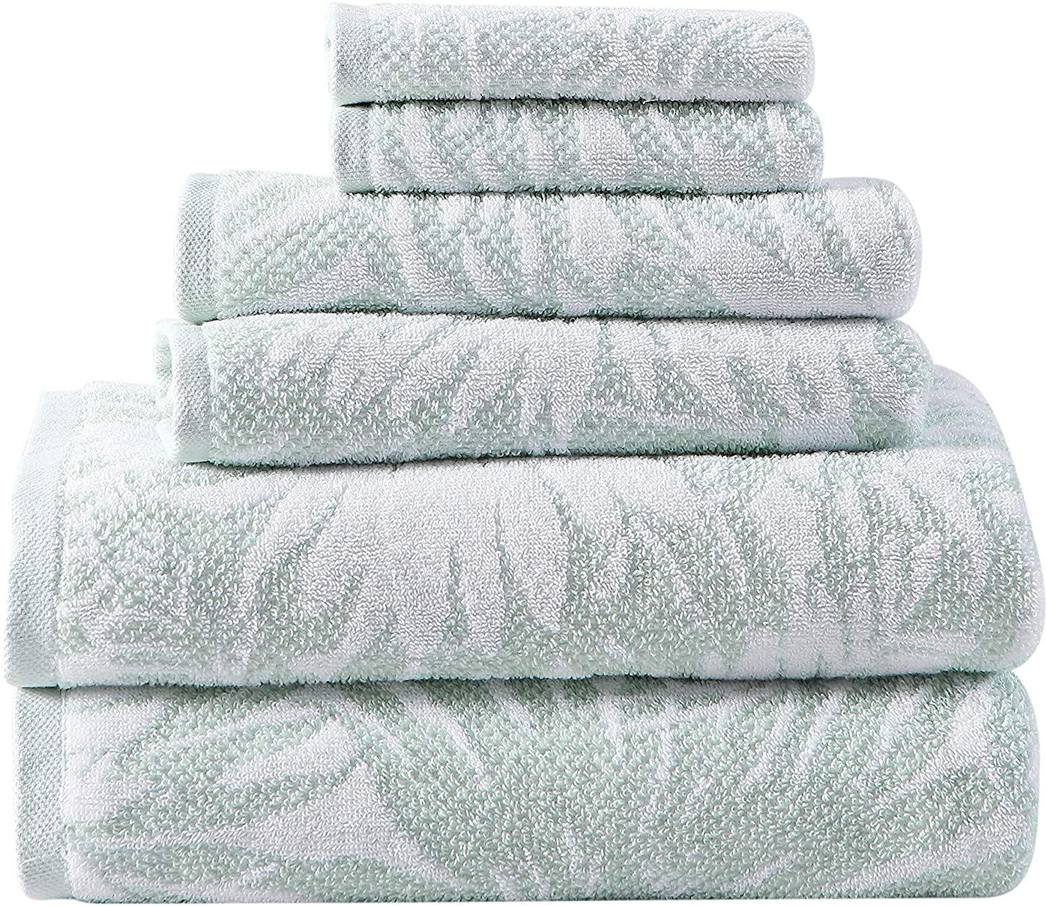 Tommy Bahama Home 6pc Towel Set 100% Terry Cotton, Oeko-Tex Certified, Super Soft & Absorbant, Medium-Weight, 6 Piece, Bimini