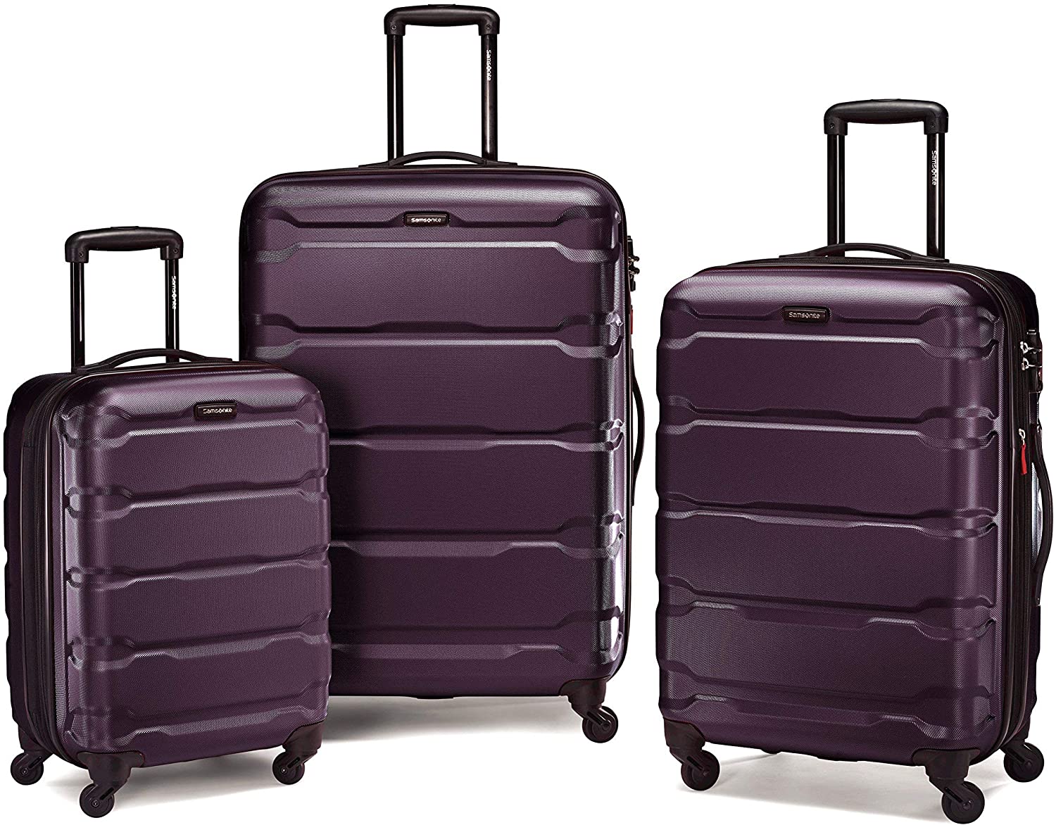 Samsonite Omni PC Hardside Expandable Luggage with Spinner Wheels, Black, Carry-On 20-Inch