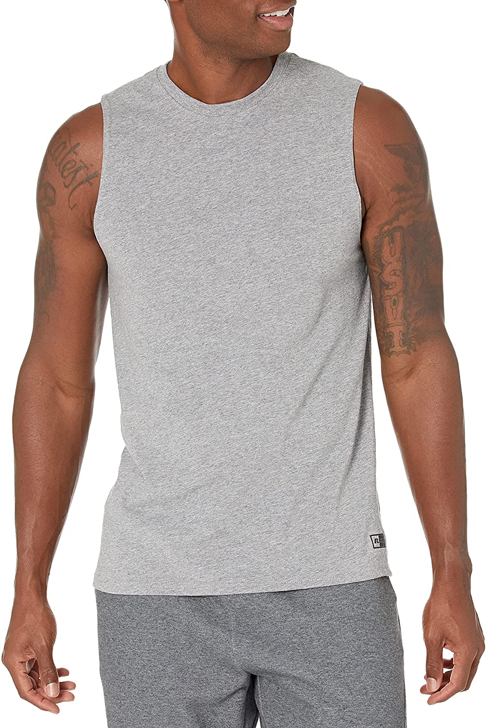 Russell Athletic Men's Cotton Performance Sleeveless Muscle T-Shirt